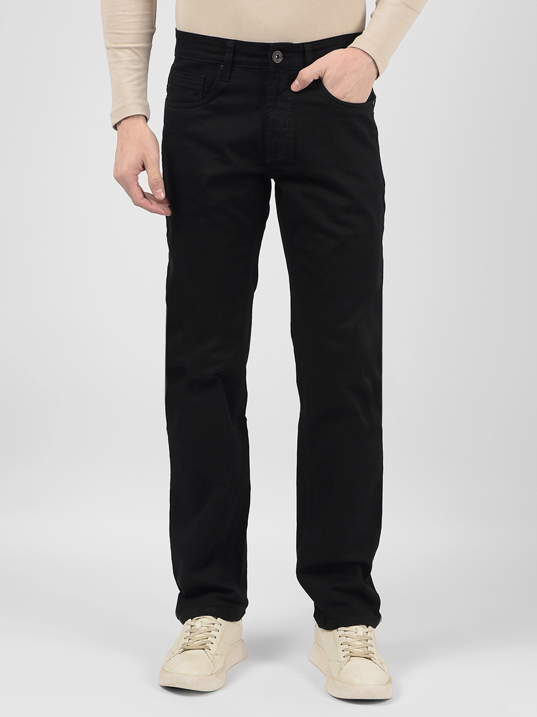 Numero Uno Men Solid Black Jeans